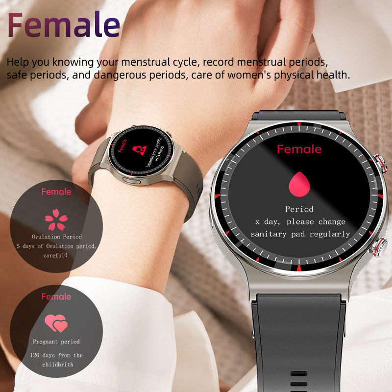 Gesundheits-Smartwatch für den Alltag: Überwachung von Herzfrequenz, SpO2 & EKG-Daten jederzeit.