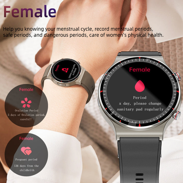 Gesundheits-Smartwatch für den Alltag: Überwachung von Herzfrequenz, SpO2 & EKG-Daten jederzeit.