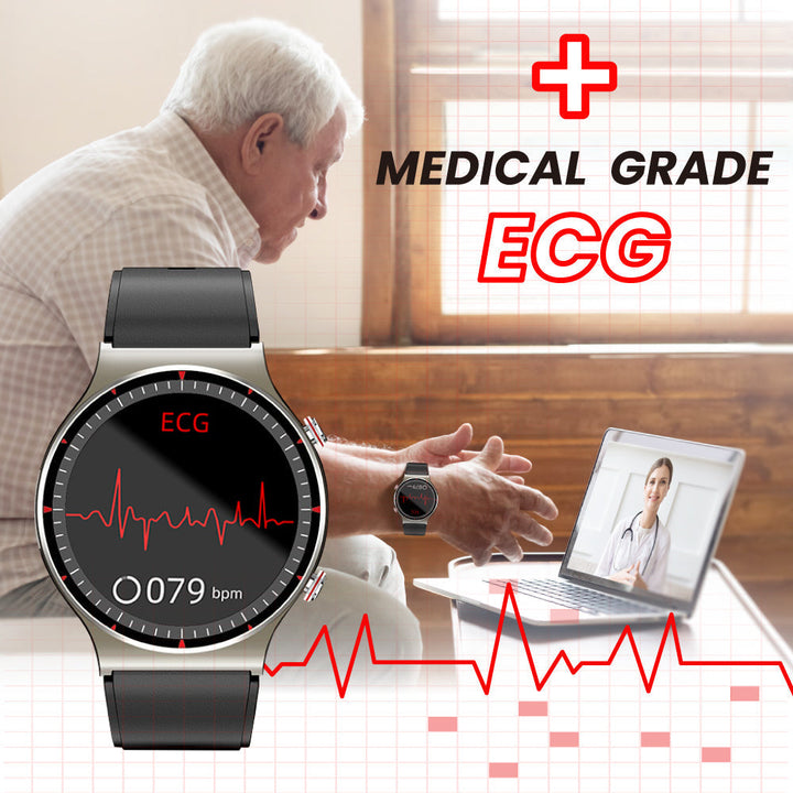 Fitness-Tracker & Sportuhr mit Aktivitätsmessung, EKG, SpO2 und Herzfrequenzüberwachung für Sportler.