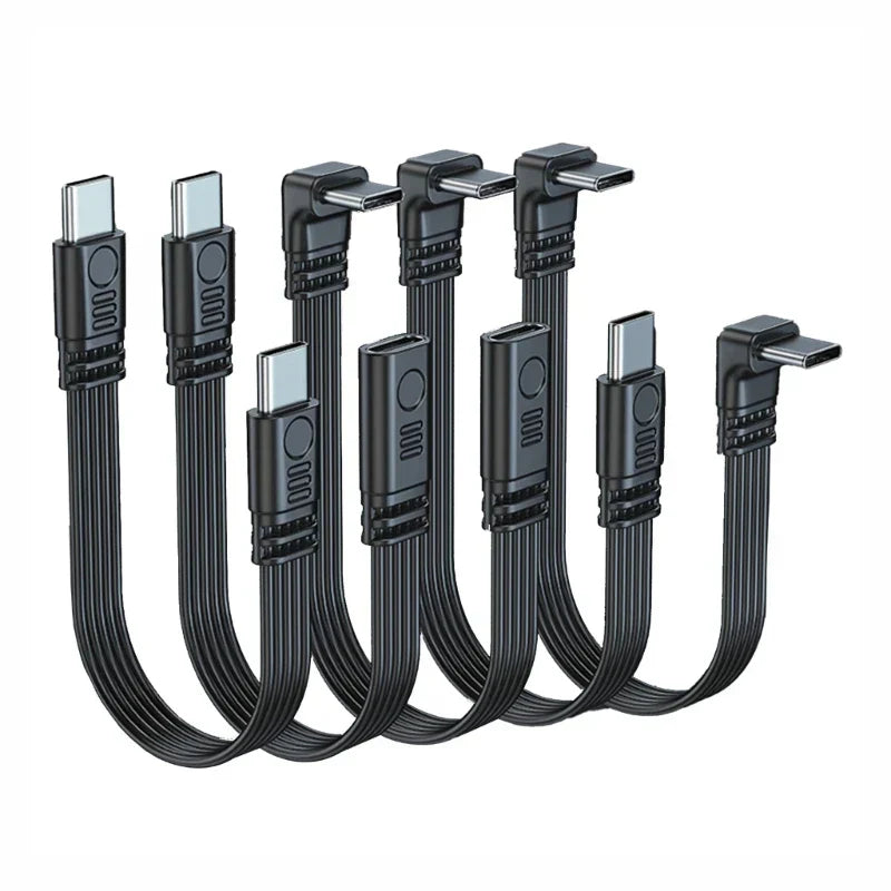 Gewinkeltes Type-C zu Type-C Kabel für Strom & Daten. Jetzt 1+1 GRATIS sichern!