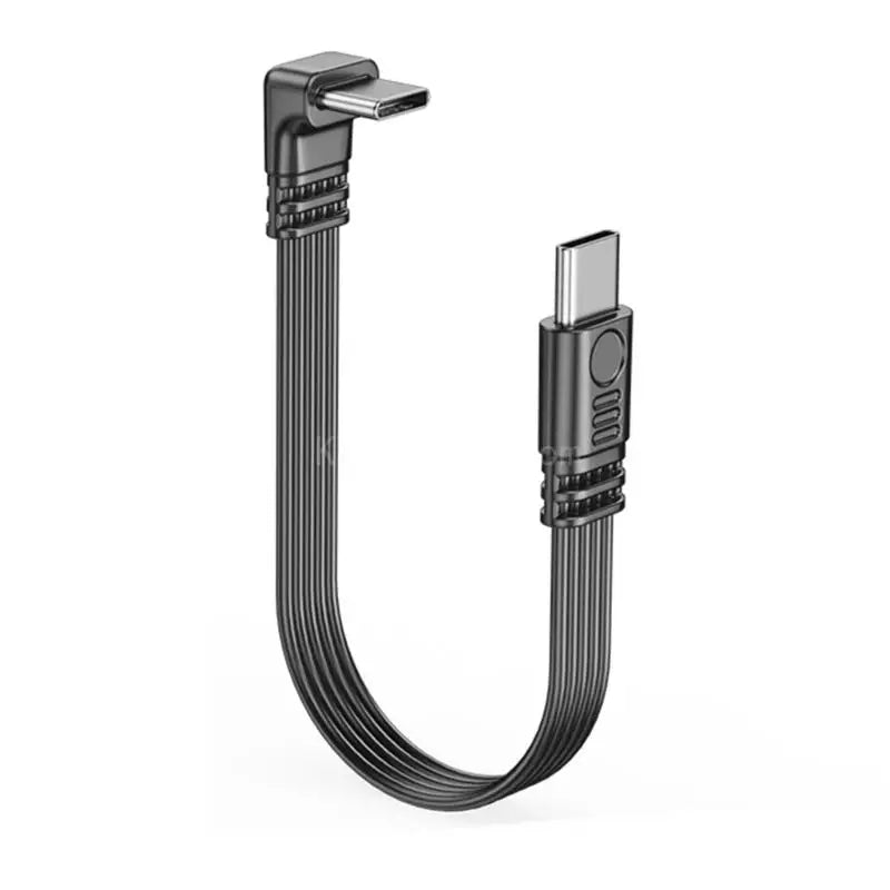 Robustes gewinkeltes Type-C zu Type-C Kabel, ideal für den täglichen Gebrauch.