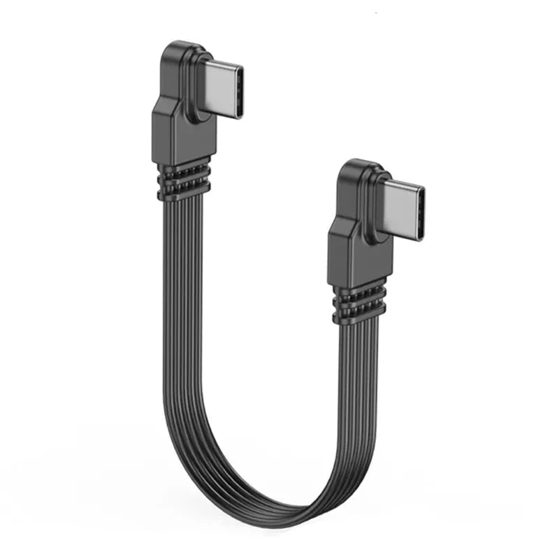 Zwei gewinkelte Type-C Kabel (1+1 GRATIS) für flexible Strom- und Datenverbindung.