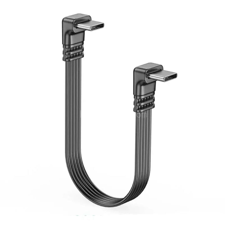 Effektives Kabelmanagement mit dem gewinkelten Type-C Lade- und Datenkabel.