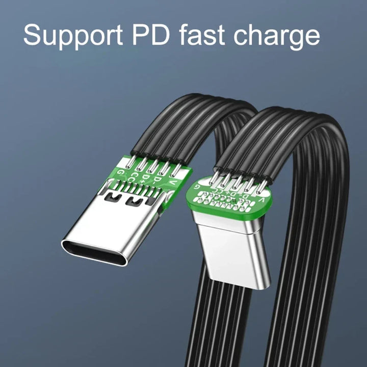 Entdecken Sie das gewinkelte Type-C Kabel für nahtlose Konnektivität. 1+1 GRATIS!