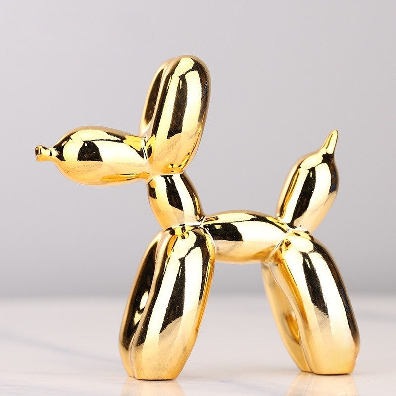 Stilvolle Ballonhund Deko-Figur für die Inneneinrichtung; ein Blickfang mit Glanzoptik.