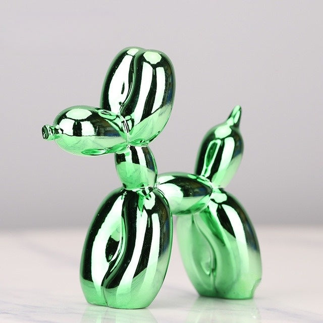 Exquisite Ballonhund Skulptur als moderne Raum-Deko; aus Kunstharz gefertigt mit Glanzfinish.