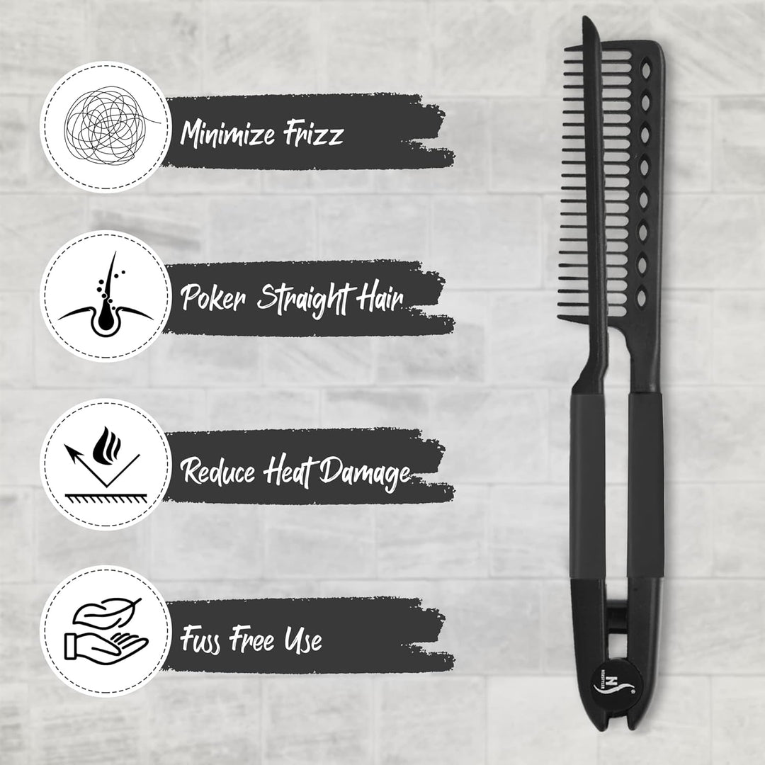 Hochwertiges Haarwerkzeug: Glättungsbürste & Föhnkamm für glattes Haar. Must-have für moderne Frisurentrends.