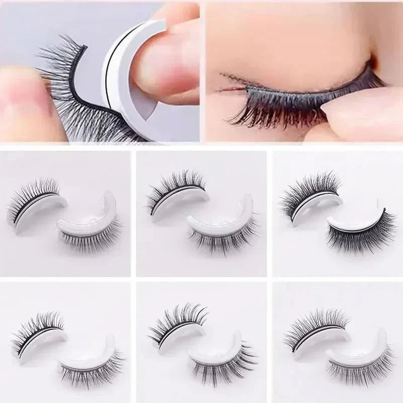 Einfache, selbstklebende falsche Wimpern von GlamCils für sofortigen Glamour. Perfekt für Wimpernverlängerung.