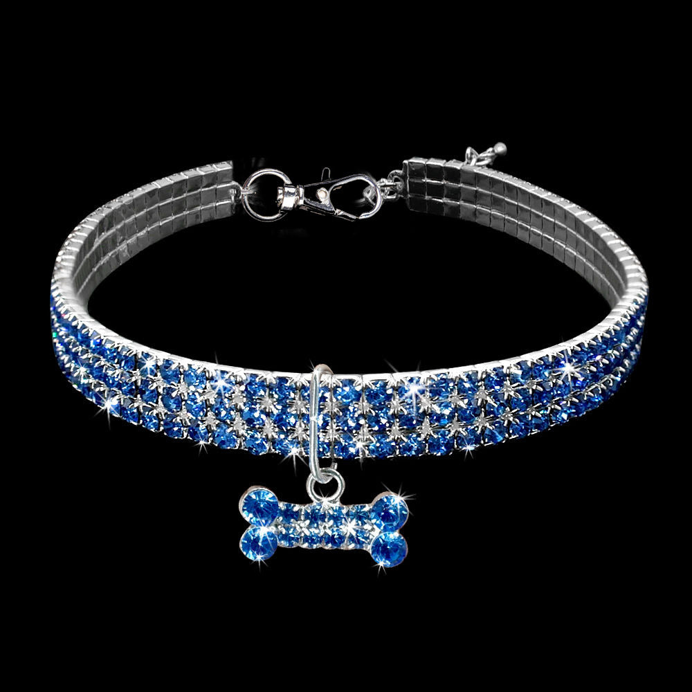 Elegantes Glitzer-Hundehalsband für Welpen & kleine Hunde, ein luxuriöses Strasshalsband als modisches Accessoire.