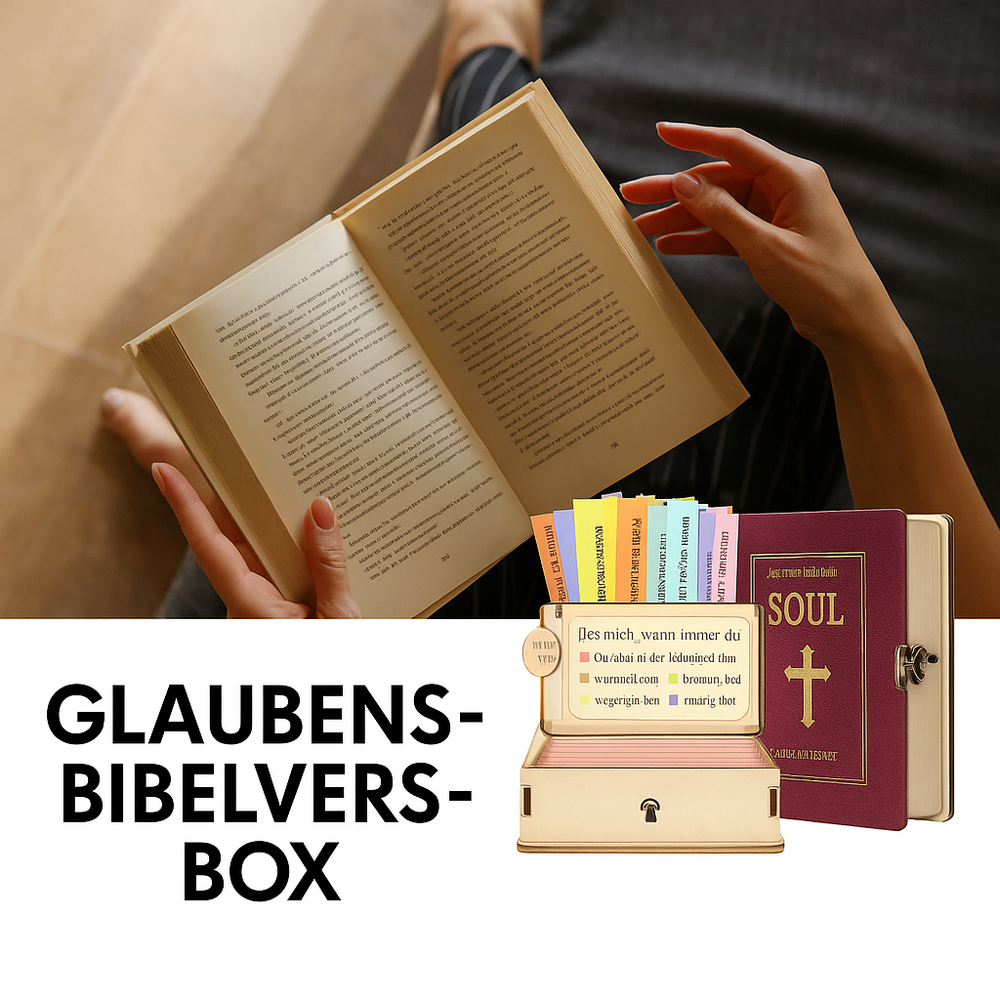 Elegante Holzbox für tägliche Bibelverse, ideal als christliches Geschenk & religiöse Deko für Glaube.