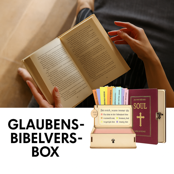 Elegante Holzbox für tägliche Bibelverse, ideal als christliches Geschenk & religiöse Deko für Glaube.