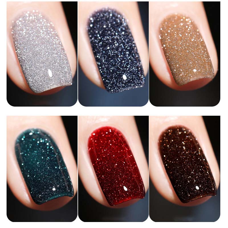 DIY Maniküre mit Glitzer-Gellack; sorgt für 28 Tage brillanten Nagelglanz und professionelle Nägel.