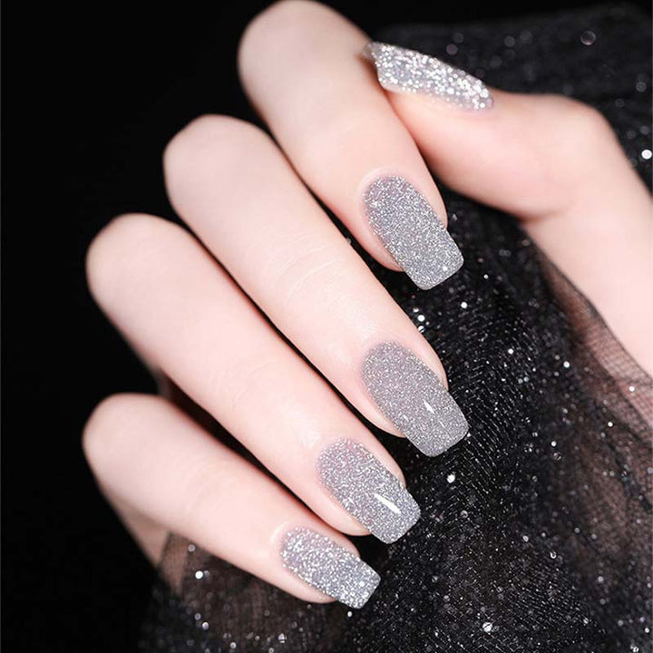 LED Gel Glitzer Nagellack; bietet brillanten, schimmernden Nagelglanz und langlebige Kosmetik.