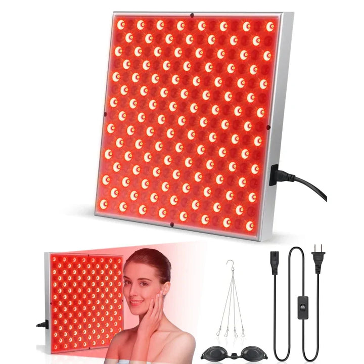 GlowTherapy Rotlichttherapie-Paneel mit Infrarotlicht für Hautverjüngung & Schmerzlinderung zu Hause.