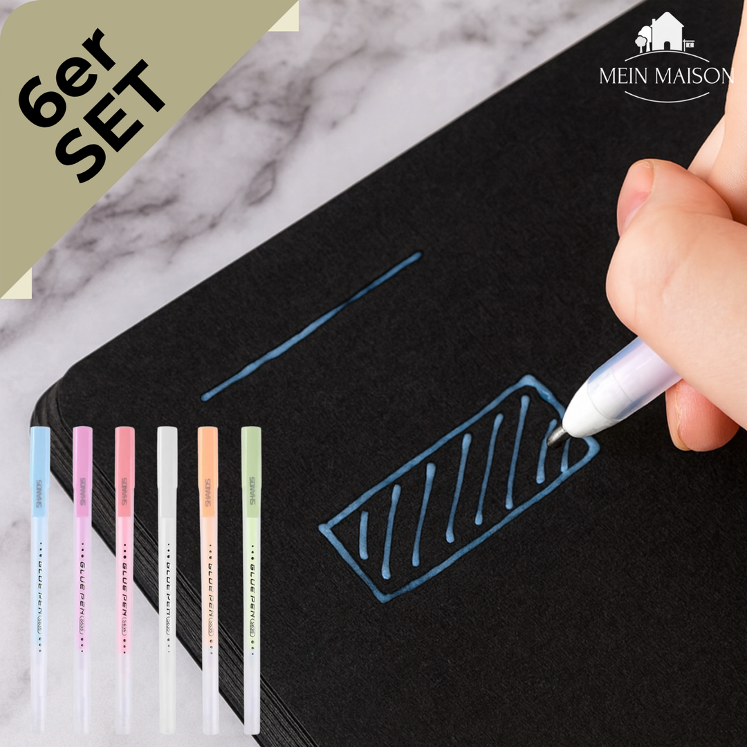 GlueMaster Präzisions-Klebestifte, 6er Set für akkurates Basteln, ideal für DIY & Kreativprojekte.
