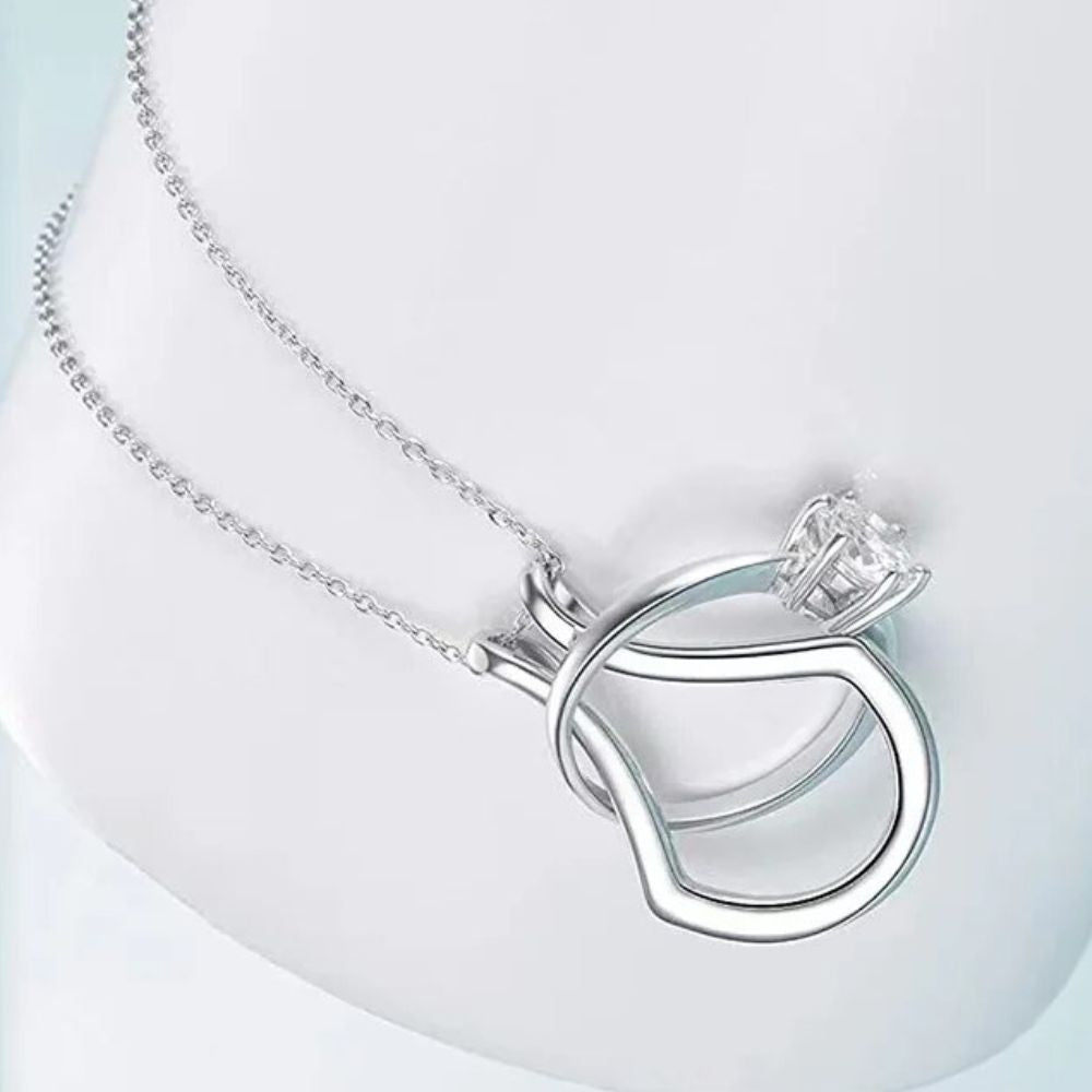 Stilvoller Ringhalter-Schmuck für Halskette: Schützt Verlobungs- & Eheringe sicher und modisch. Ideales Geschenk.