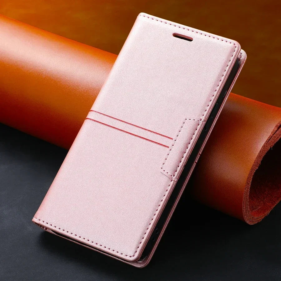 Hochwertige Google Pixel Leder Flip Hülle, schlankes Design und zuverlässiger Schutz im Wallet-Stil.