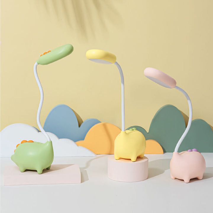 Praktische Kinder-Schreibtischlampe mit LED, wiederaufladbar, augenfreundlich, in Grün oder Rosa verfügbar.