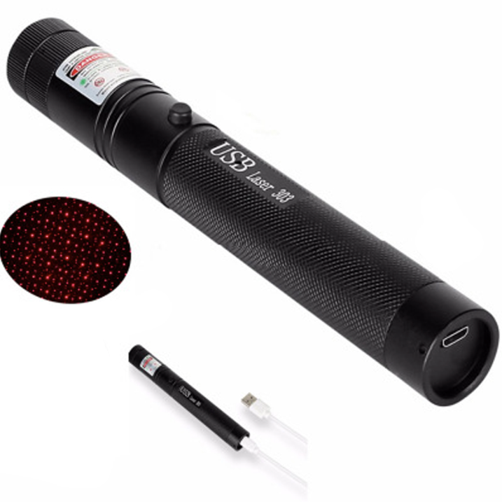 Modernes USB-Laser-Gadget: Grüner Laserpointer für Präsentation, Outdoor & Sicherheit.