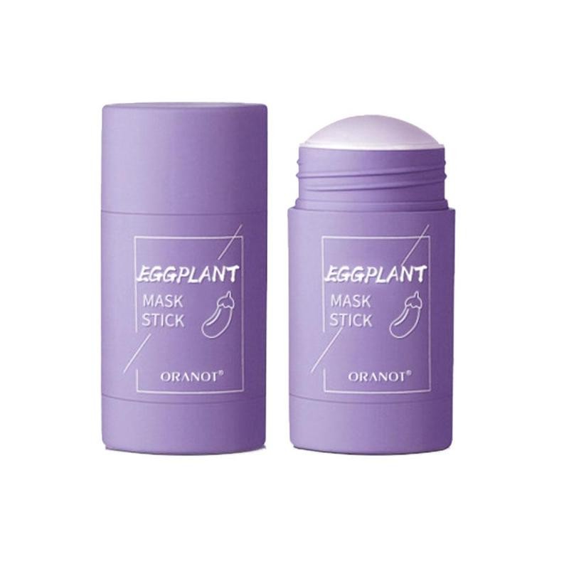 Sanfte Stickmaske mit Grüntee & Aubergine für erfrischte und revitalisierte Gesichtshaut.