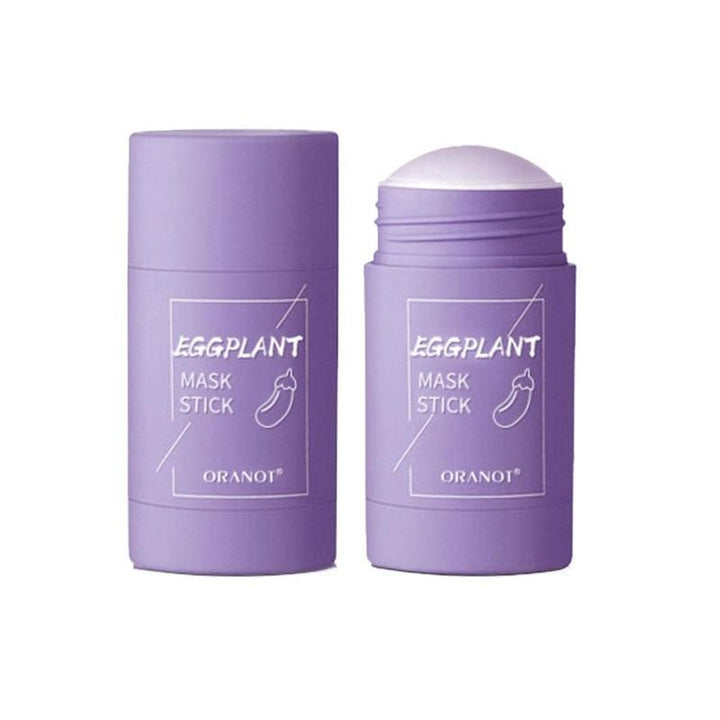 Sanfte Stickmaske mit Grüntee & Aubergine für erfrischte und revitalisierte Gesichtshaut.