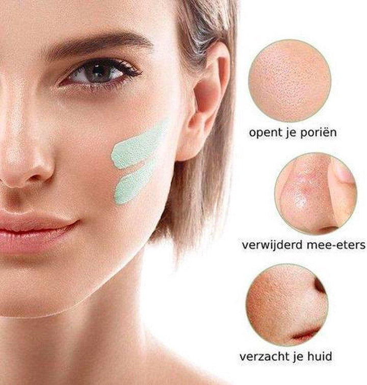 Erfrischende Grüntee & Aubergine Stick Gesichtsmaske; ideal für reine und verfeinerte Poren.