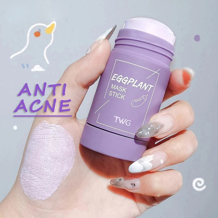 Anti-Unreinheiten Stickmaske: Kraft von Grüntee & Aubergine für eine strahlende, ebenmäßige Haut.