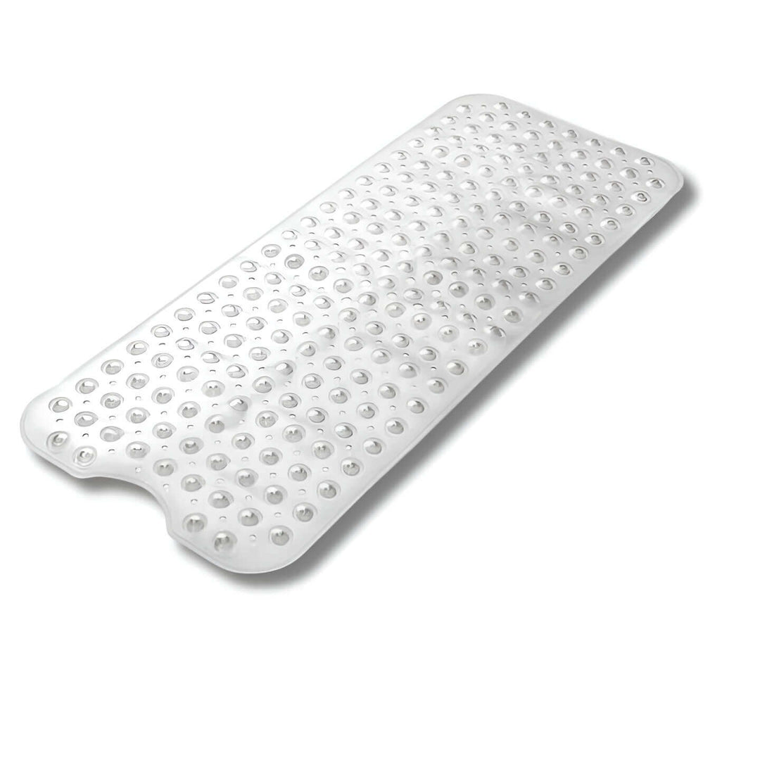 Graue Antirutsch-Badematte aus Silikon für maximale Sicherheit & Komfort im Badezimmer, rutschfest & hygienisch.