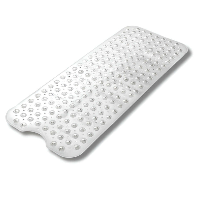 Graue Antirutsch-Badematte aus Silikon für maximale Sicherheit & Komfort im Badezimmer, rutschfest & hygienisch.