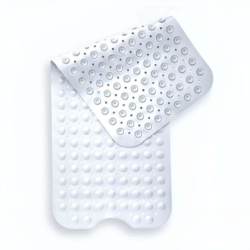 Transparente Duschmatte mit Saugnäpfen, rutschfest & sicher. Perfekt für Badewanne oder Duschbereich.