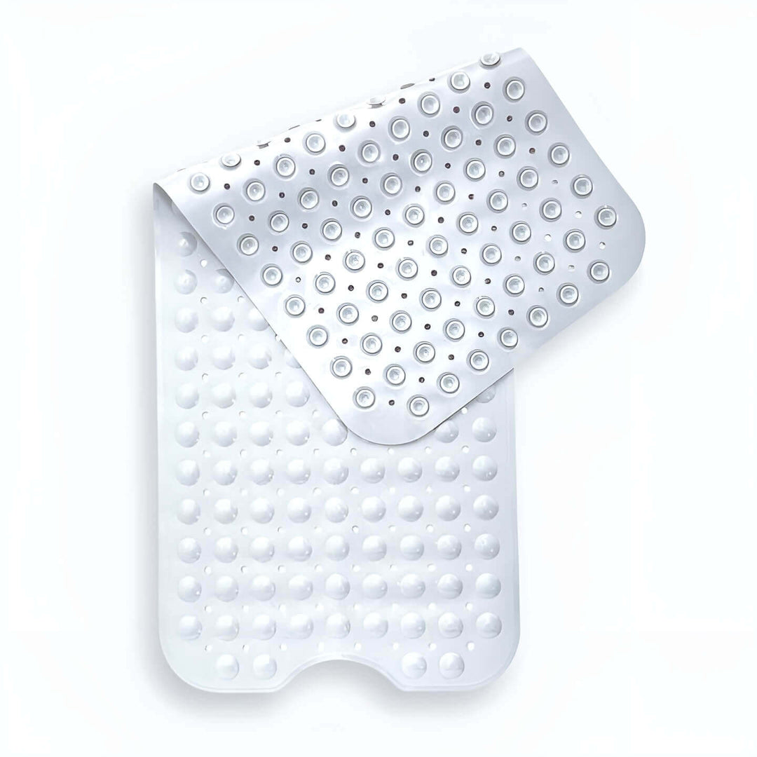 Transparente Duschmatte mit Saugnäpfen, rutschfest & sicher. Perfekt für Badewanne oder Duschbereich.