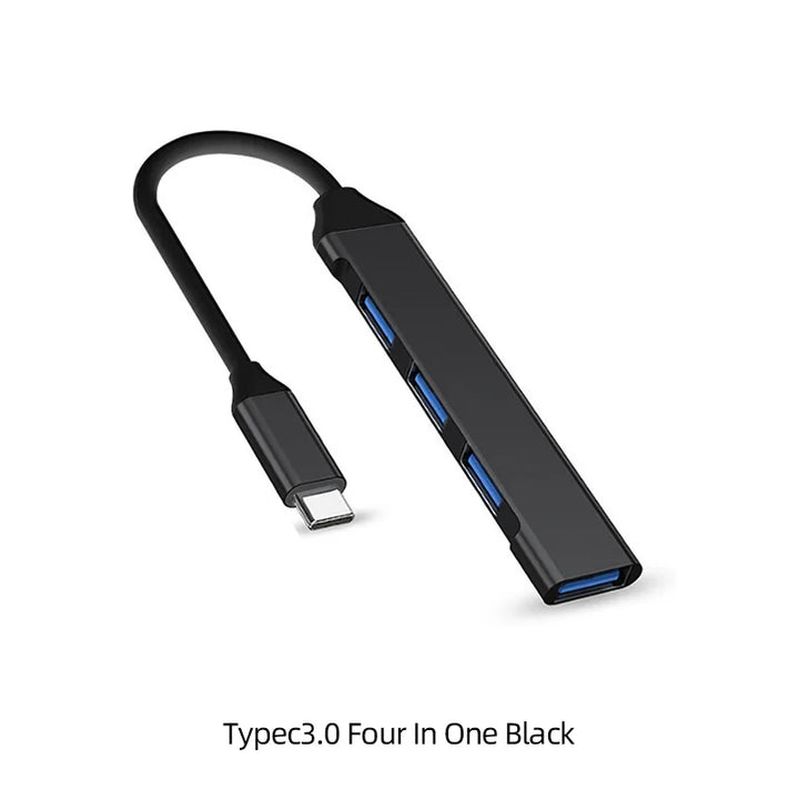Kompakter grauer 4-Port USB 3.0 Adapter, PC & Laptop Zubehör für verbesserte Konnektivität.