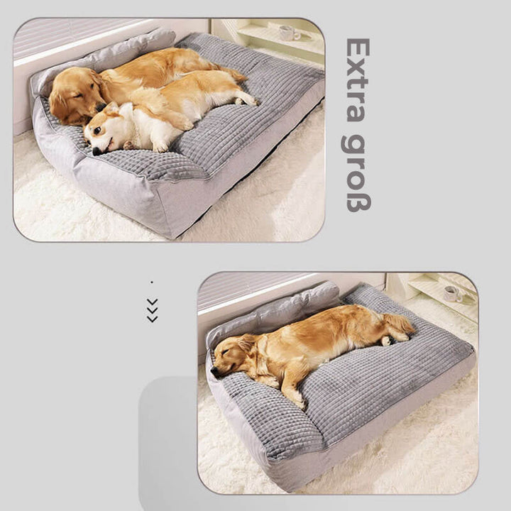 Ersatz-Kissenbezug, waschbar, für große Hundebetten & Katzenbetten, in Braun, robust für alle Jahreszeiten.