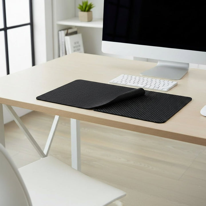 Hochwertiges Filz Mauspad (grau) schützt den Schreibtisch. Ideal für Büro & Homeoffice. Verbessert Mauskontrolle.