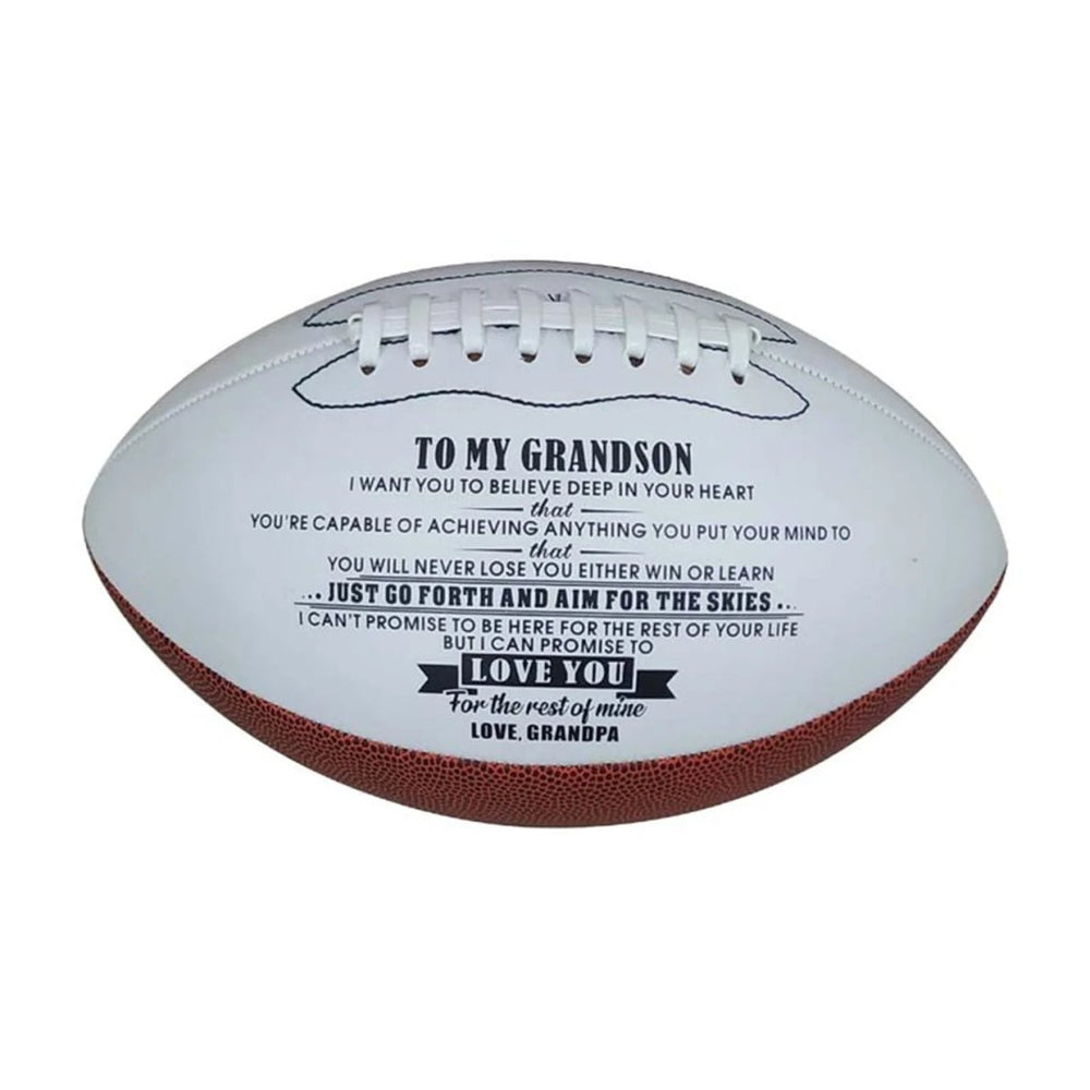 Hochwertiger GRIDIRONFORCE Leder American Football, maschinengenäht, ideal für Spiel & Training.