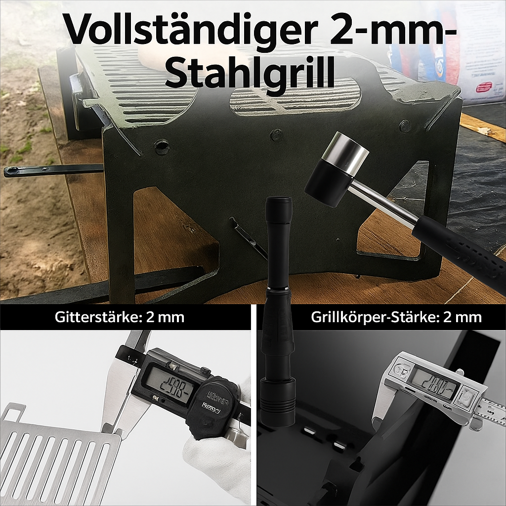 Kompakter GrillFix Klappgrill für unterwegs. Leichtgewichtiger Reise- und Campinggrill mit schnellem Aufbau.
