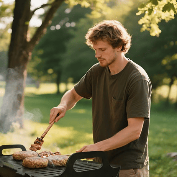 Robuster GrillFix Camping Grill, faltbar und leicht. Ideal für Outdoor-Abenteuer, Garten & Picknick.