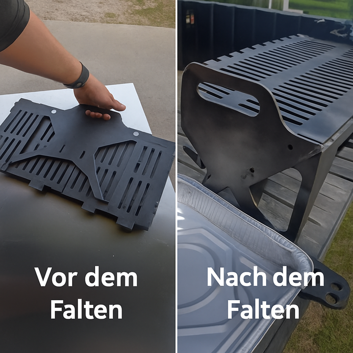 GrillFix Kompaktgrill mit schnellem Aufbau. Tragbarer Klappgrill für sofortiges Grillvergnügen im Freien.