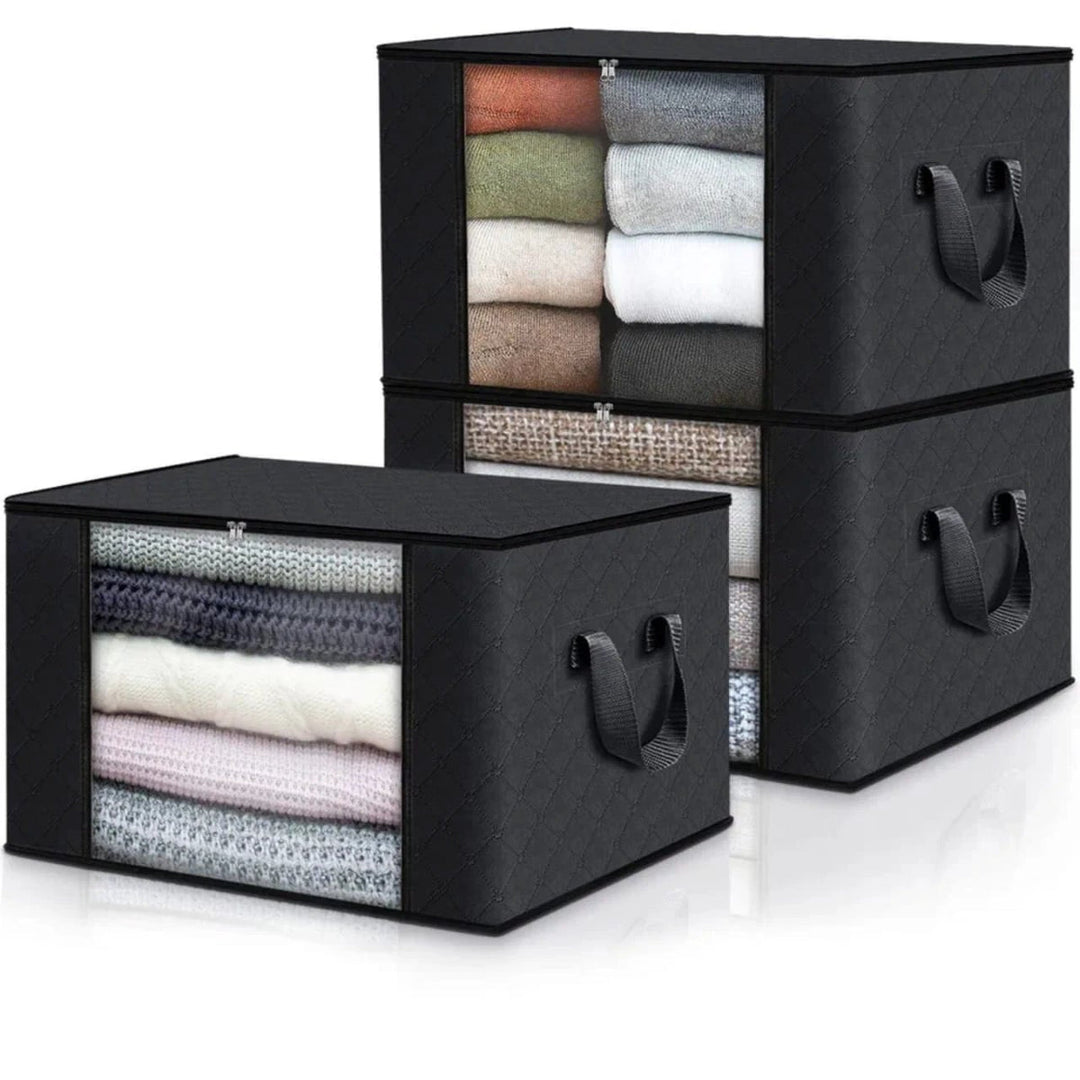 Große Aufbewahrungstasche für Kleidung mit Reißverschluss, ideal für Saisonkleidung und Bettdecken.
