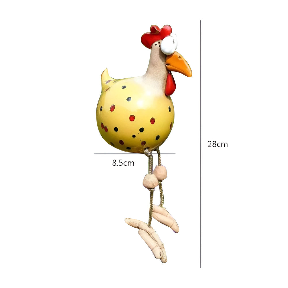 Wetterfeste Harz Gartenstatue Huhn, ideal für Außenbereich & Garten Deko.