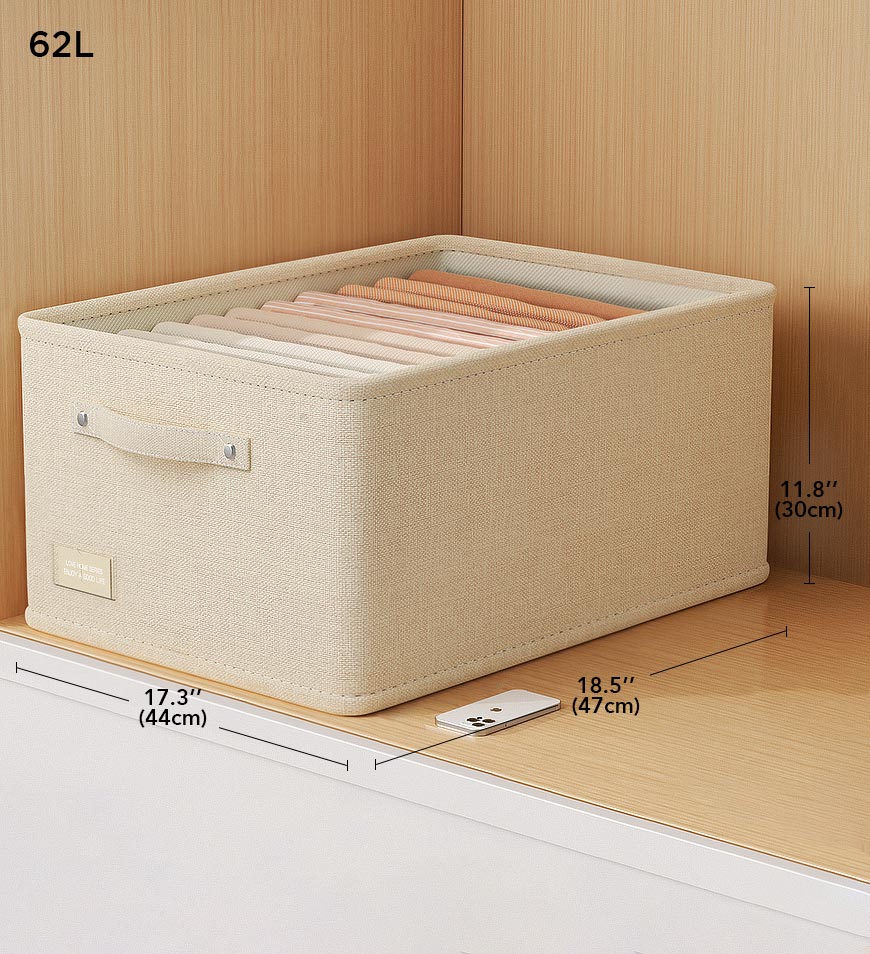 Ordnung schaffen mit dieser faltbaren Aufbewahrungsbox, perfekt für Wäsche, Spielzeug und Kleidung.