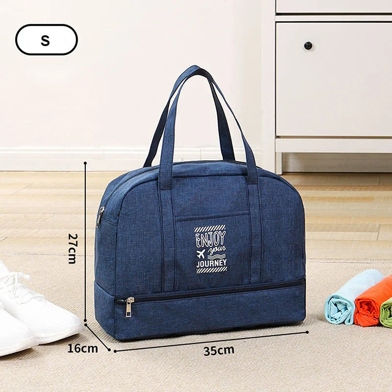 Leichte, faltbare Damen-Reisetasche, groß & robust. Ideal für bequemes Reisen als Wochenendtasche.