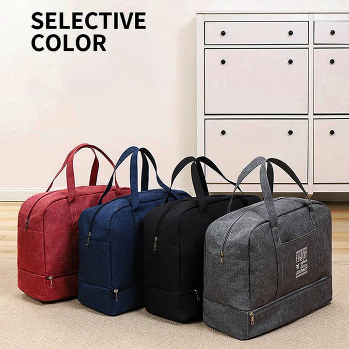 Faltbare Damen-Reisetasche, groß & platzsparend. Perfekt für Kurzreisen oder als zusätzliche Tasche.