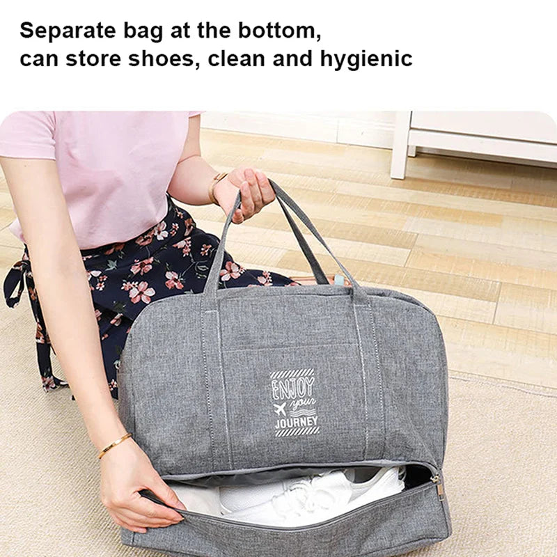 Handgepäck-Reisetasche für Damen, groß & faltbar. Die ideale Sporttasche & Wochenendtasche, leicht.