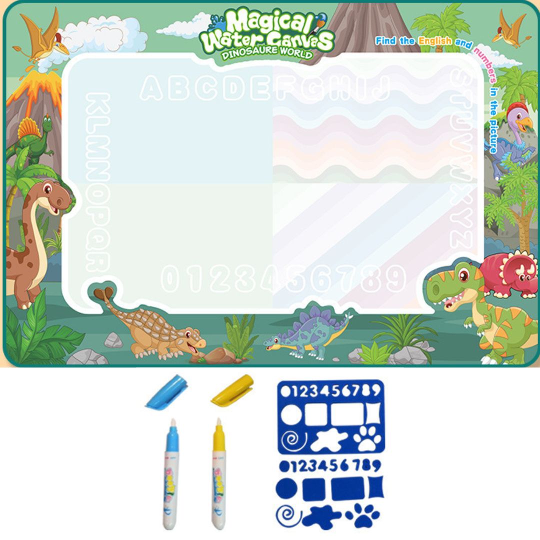 Kompakte Wasser-Malmatte, leicht faltbar. Ideales Reisespielzeug für kinder Malspaß unterwegs.