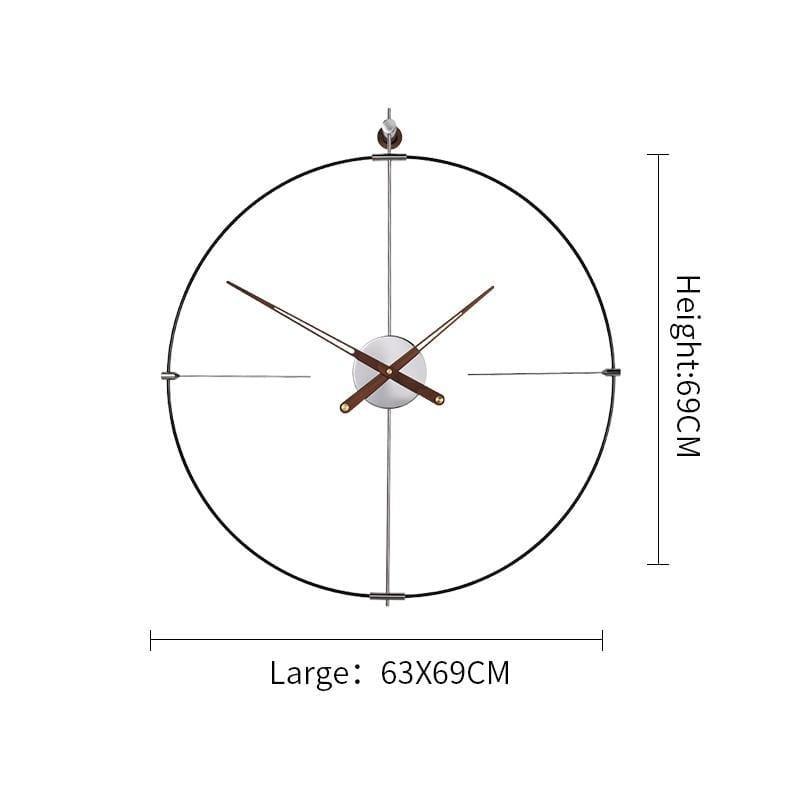 Stilvolle schwarze Oversize Wanduhr mit minimalistischem Design. Ideal für moderne Einrichtung.