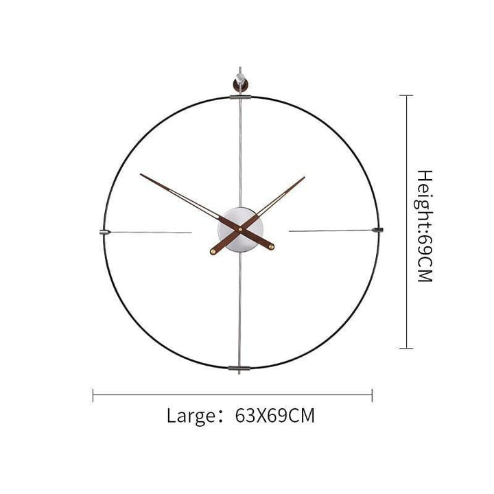 Stilvolle schwarze Oversize Wanduhr mit minimalistischem Design. Ideal für moderne Einrichtung.