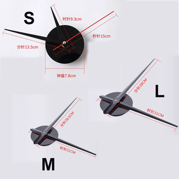 Moderne XL Acryl Wanduhr im Spiegel-Look, innovatives DIY Design für beeindruckende Wohnzimmer Dekoration.