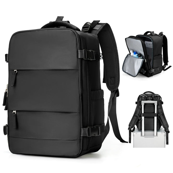 Leerer Innenraum des funktionalen Rucksacks zeigt Raumangebot & Nass-Trocken-Trennung; vielseitig.