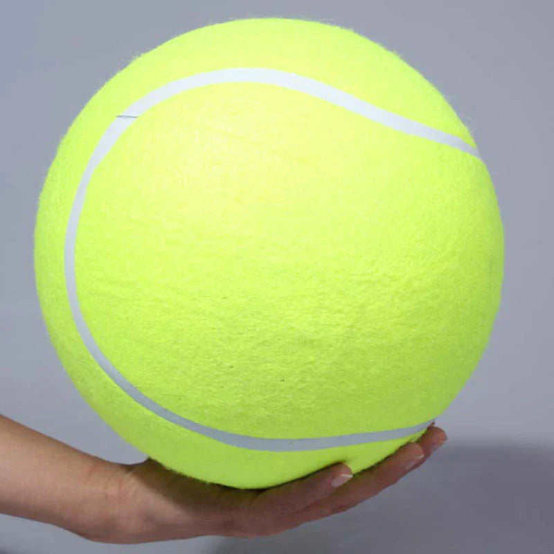 XXL Hundespielzeug: 24 cm Tennisball für große Hunde. Fördert Aktivität & Spielspaß beim Apportieren im Garten/Park.